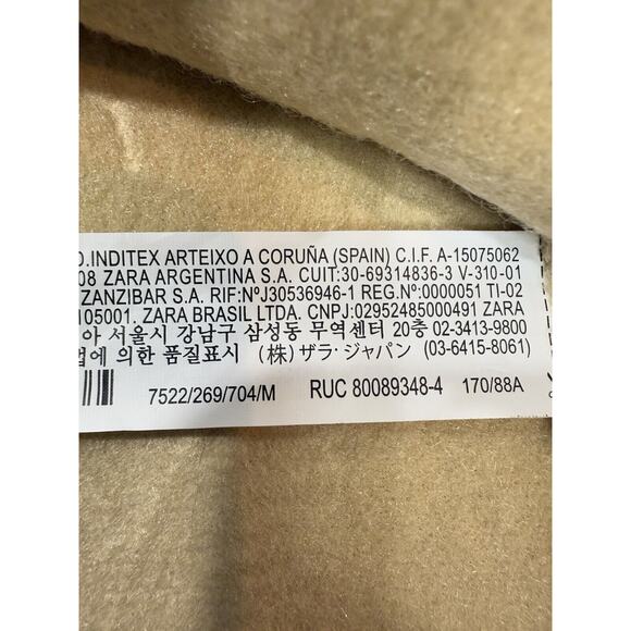 Zara Feather Boucle Cape Sleeve Sweater Women's Size Large - Picture 6 of 11